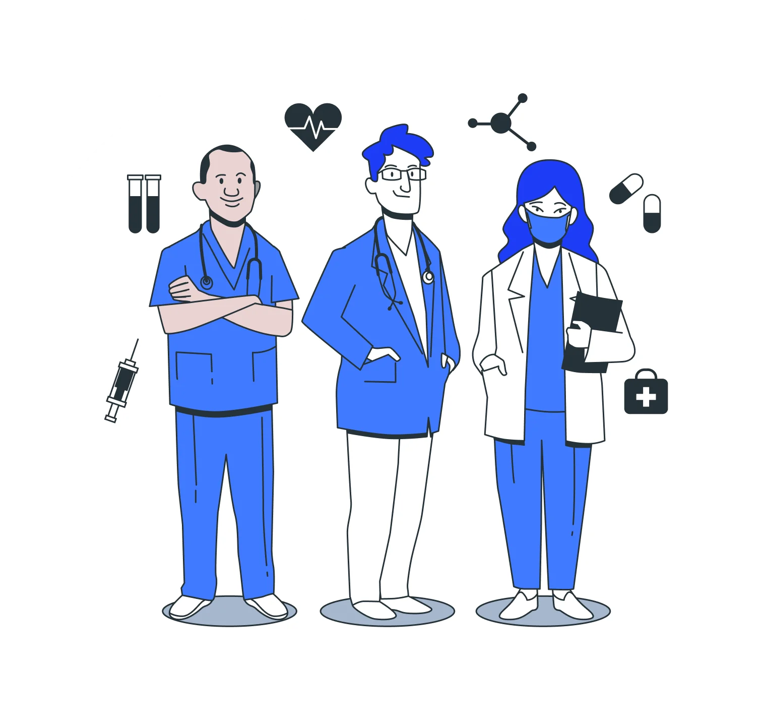 Medical team illustration